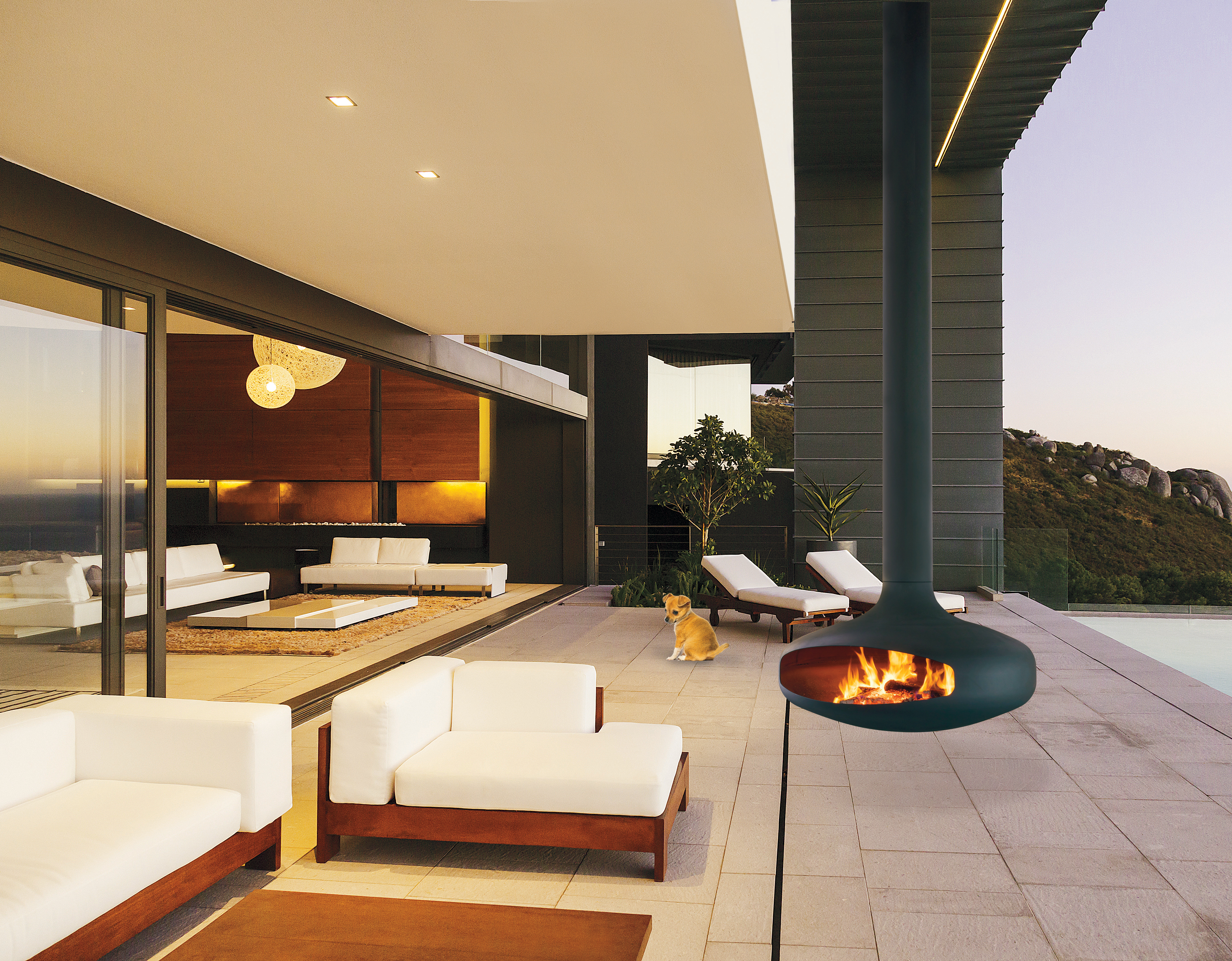 camino design per esterni Domofcus outdoor