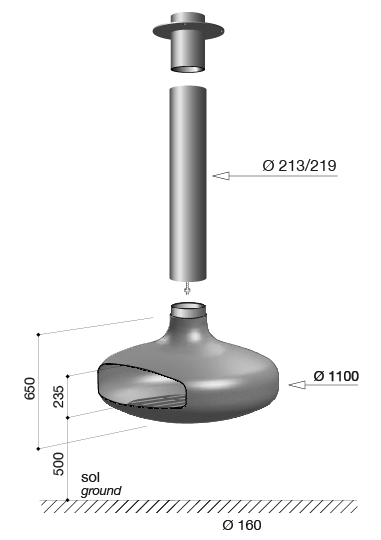 cheminée design pour l'extérieur Domofocus outdoor